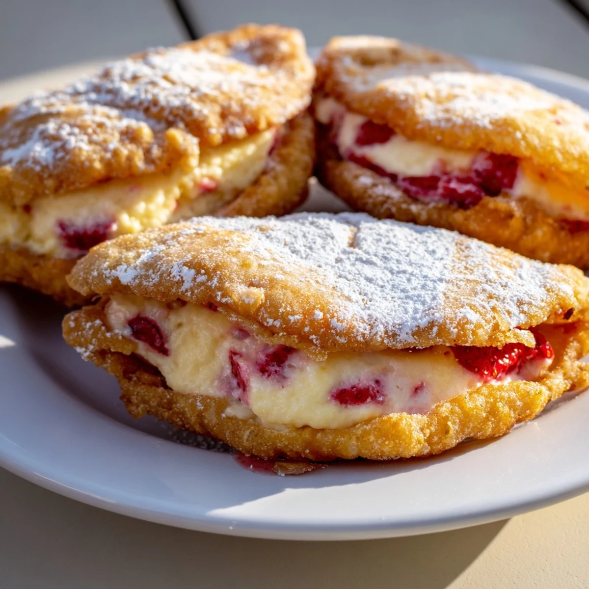 Deep Fried Strawberry Cheesecake Pies