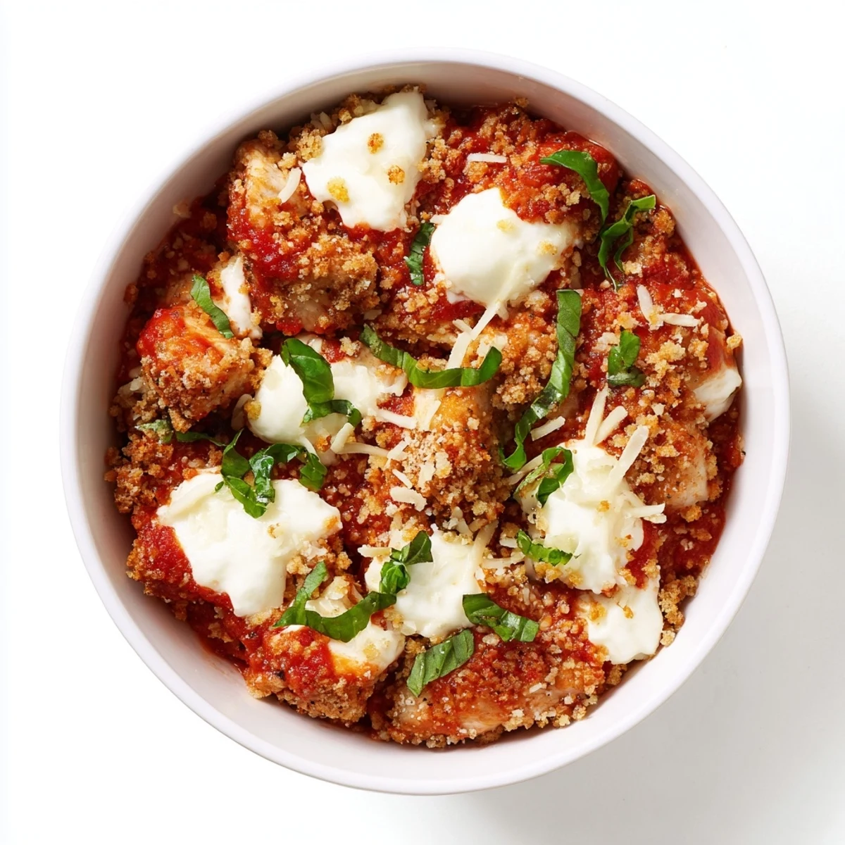 High Protein Chicken Parm Cottage Cheese Bowl