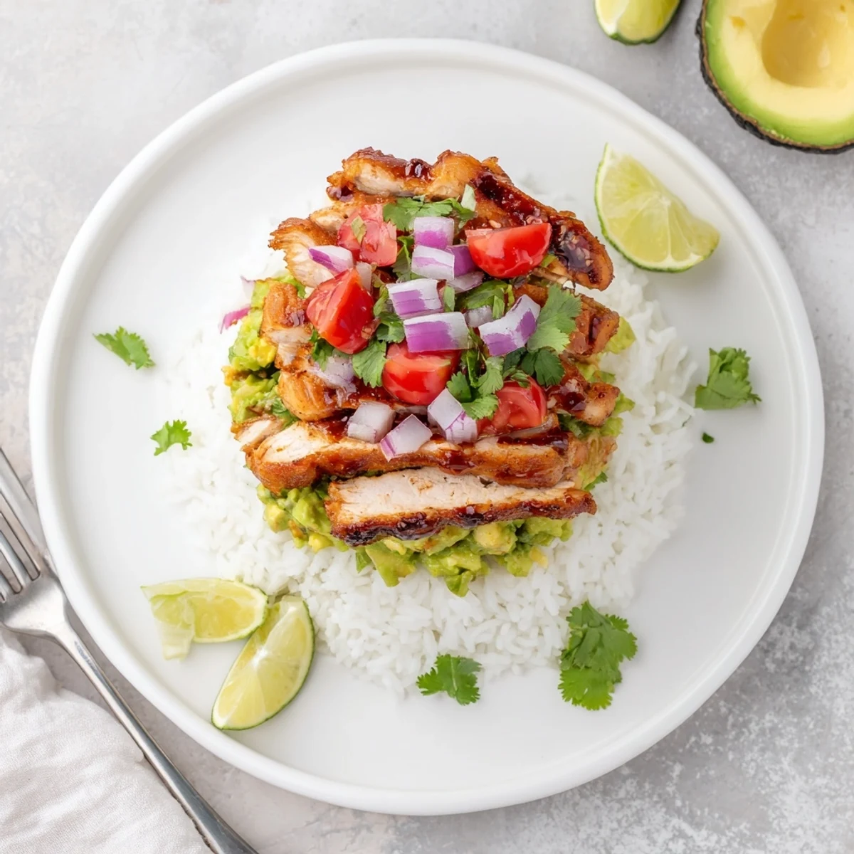 Honey Lime Chicken Avocado Stack