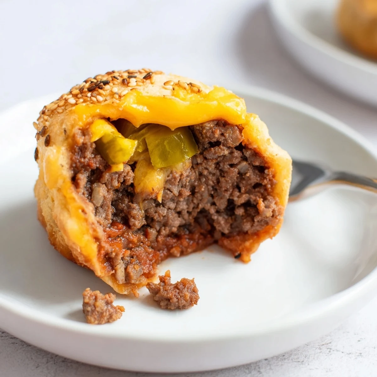 Crispy golden bites reveal savory beef and cheese in Cheesy Cheeseburger Bombs Explosion Recipe