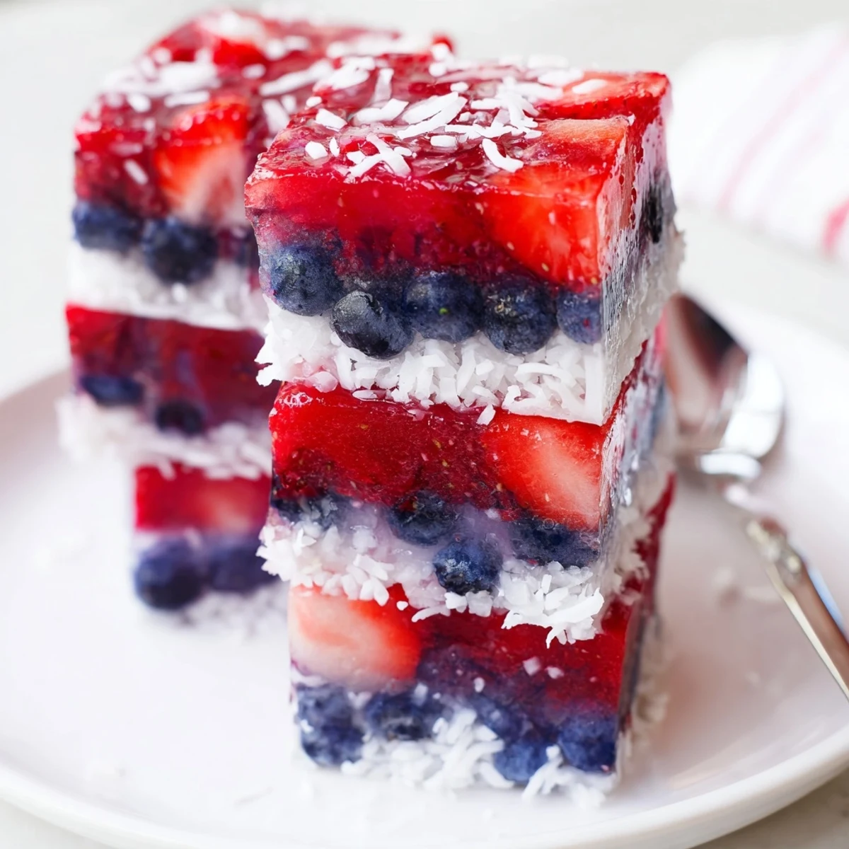 Red White And Blue Ice Cubes Recipe chilling in tray, vivid fruit layers.