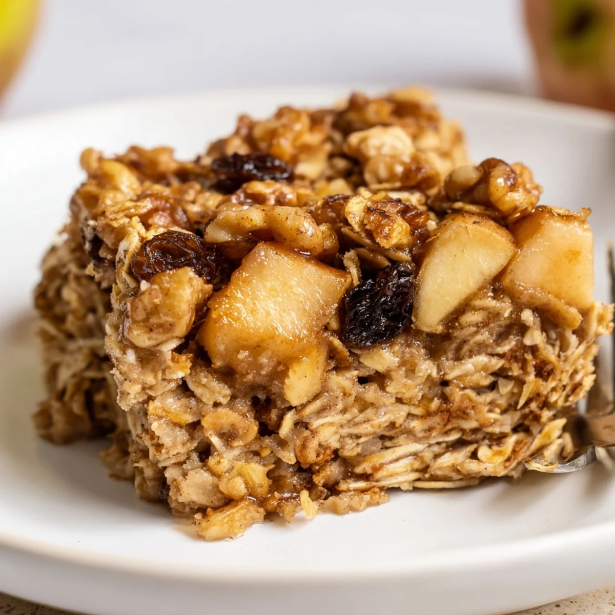 Delicious Apple Cinnamon Oatmeal Bake Recipe For Mornings, golden and steaming