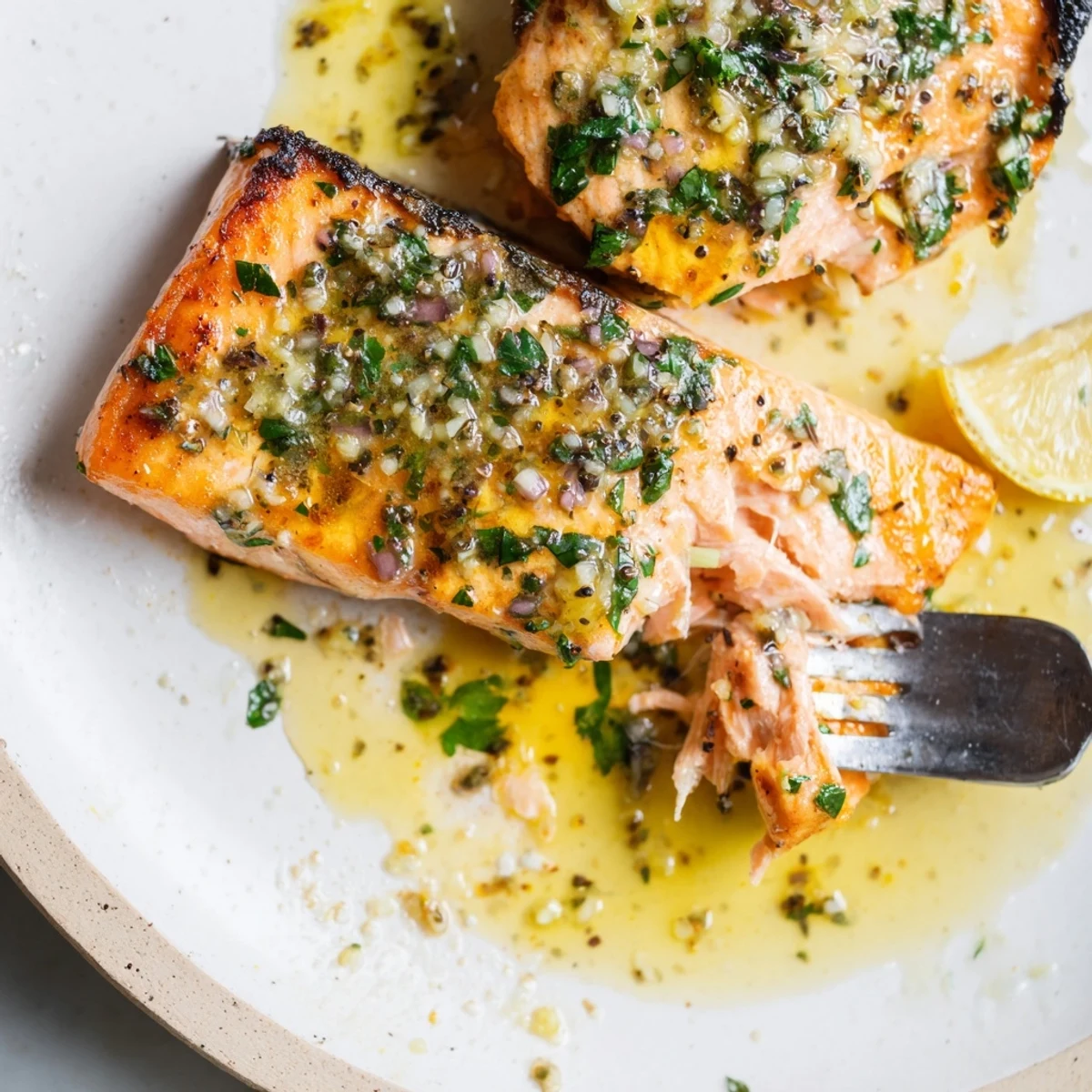 Garlic Butter Pan-Seared Salmon