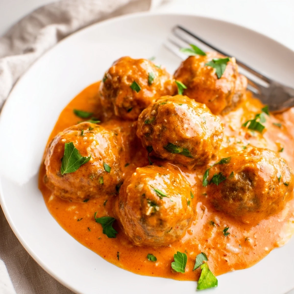 Creamy Tomato Basil Meatballs
