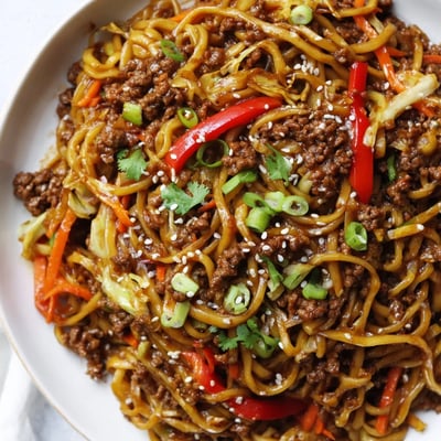 Asian Ground Beef Noodles