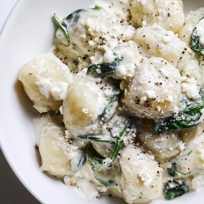Creamy Gnocchi With Spinach And Feta