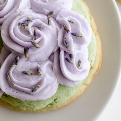 Matcha Sugar Cookies With Lavender