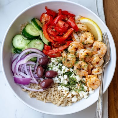 Greek Shrimp Mediterranean Bowl